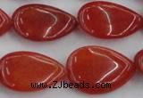 CCN3893 15.5 inches 18*25mm flat teardrop candy jade beads