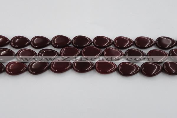 CCN3895 15.5 inches 18*25mm flat teardrop candy jade beads