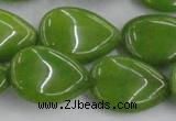 CCN3898 15.5 inches 18*25mm flat teardrop candy jade beads