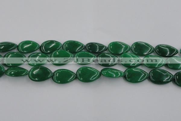 CCN3899 15.5 inches 18*25mm flat teardrop candy jade beads