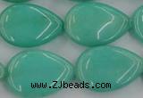 CCN3900 15.5 inches 18*25mm flat teardrop candy jade beads