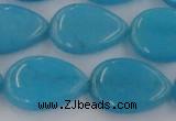 CCN3901 15.5 inches 18*25mm flat teardrop candy jade beads