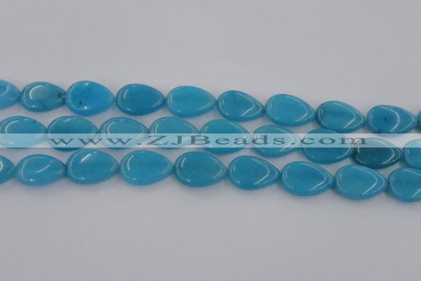 CCN3901 15.5 inches 18*25mm flat teardrop candy jade beads