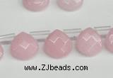 CCN3911 Top-drilled 13*13mm briolette candy jade beads wholesale