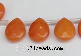 CCN3932 Top-drilled 12*15mm briolette candy jade beads wholesale