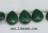 CCN3936 Top-drilled 12*15mm briolette candy jade beads wholesale