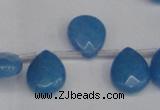 CCN3938 Top-drilled 12*15mm briolette candy jade beads wholesale