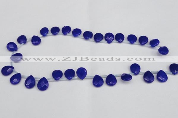CCN3940 Top-drilled 12*15mm briolette candy jade beads wholesale