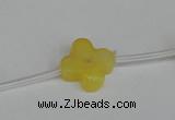 CCN3946 15.5 inches 15mm carved flower candy jade beads wholesale