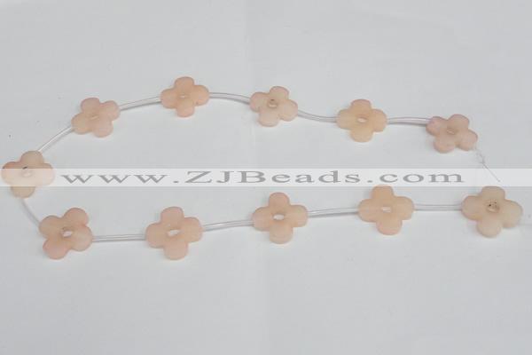 CCN3952 15.5 inches 23mm carved flower candy jade beads wholesale