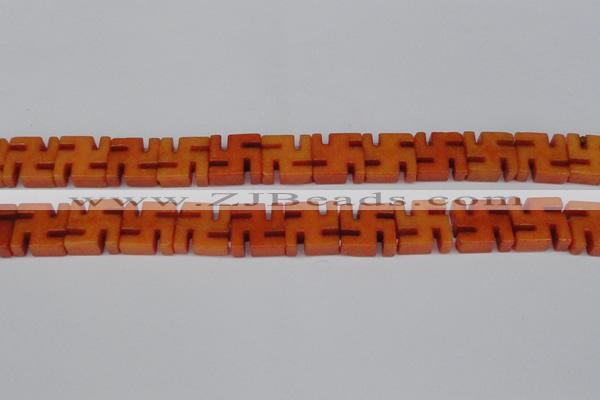 CCN3957 15.5 inches 20*20mm svastika candy jade beads wholesale
