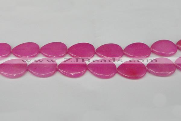 CCN3972 15.5 inches 30*40mm flat teardrop candy jade beads