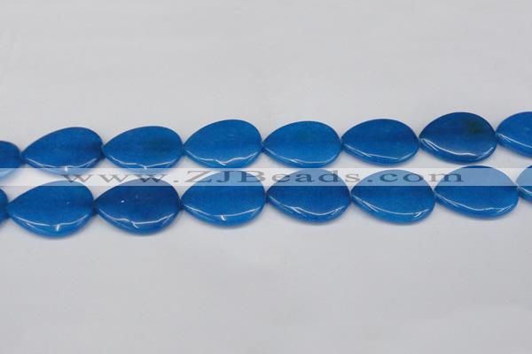 CCN3977 15.5 inches 30*40mm flat teardrop candy jade beads