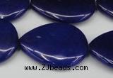 CCN3978 15.5 inches 30*40mm flat teardrop candy jade beads