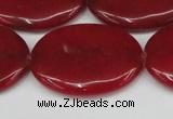 CCN3989 15.5 inches 30*40mm oval candy jade beads wholesale