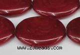 CCN3990 15.5 inches 30*40mm oval candy jade beads wholesale