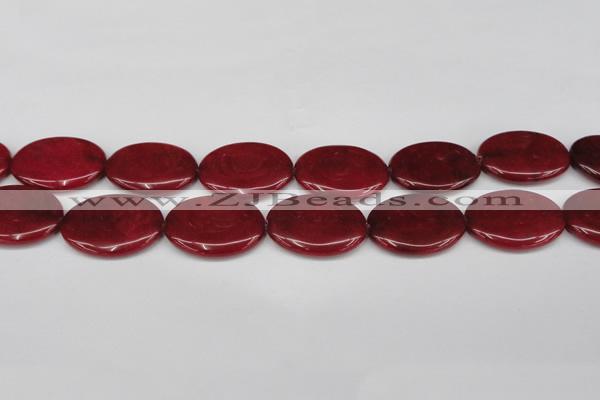 CCN3990 15.5 inches 30*40mm oval candy jade beads wholesale