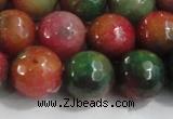 CCN4005 15 inches 16mm faceted round candy jade beads wholesale