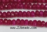 CCN4124 15.5 inches 4*6mm faceted rondelle candy jade beads