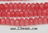 CCN4125 15.5 inches 4*6mm faceted rondelle candy jade beads