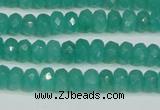 CCN4137 15.5 inches 4*6mm faceted rondelle candy jade beads