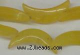 CCN415 15.5 inches 8*30mm curved moon candy jade beads wholesale