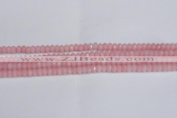 CCN4154 15.5 inches 5*8mm faceted rondelle candy jade beads