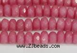 CCN4155 15.5 inches 5*8mm faceted rondelle candy jade beads