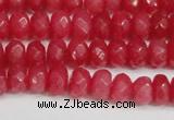 CCN4157 15.5 inches 5*8mm faceted rondelle candy jade beads
