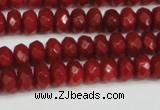 CCN4158 15.5 inches 5*8mm faceted rondelle candy jade beads