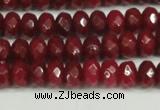 CCN4159 15.5 inches 5*8mm faceted rondelle candy jade beads