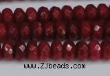 CCN4160 15.5 inches 5*8mm faceted rondelle candy jade beads