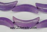 CCN418 15.5 inches 8*30mm curved moon candy jade beads wholesale