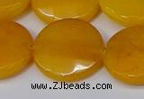 CCN4181 15.5 inches 20mm faceted coin candy jade beads wholesale