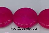 CCN4185 15.5 inches 20mm faceted coin candy jade beads wholesale