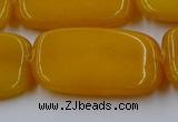 CCN4201 15.5 inches 30*40mm rectangle candy jade beads wholesale