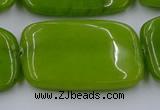 CCN4211 15.5 inches 30*40mm rectangle candy jade beads wholesale