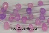 CCN430 15.5 inches Top-drilled 6*9mm teardrop candy jade beads