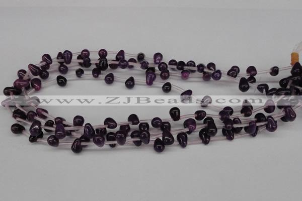 CCN432 15.5 inches Top-drilled 6*9mm teardrop candy jade beads