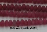 CCN4501 15.5 inches 3*5mm rondelle matte candy jade beads