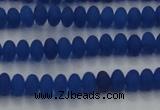 CCN4507 15.5 inches 3*5mm rondelle matte candy jade beads