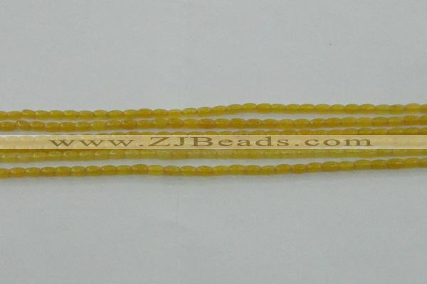 CCN4511 15.5 inches 3*5mm rice candy jade beads wholesale