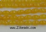 CCN4518 15.5 inches 4*6mm rice candy jade beads wholesale