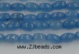 CCN4521 15.5 inches 4*6mm rice candy jade beads wholesale