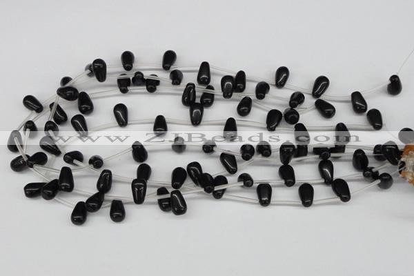 CCN458 15.5 inches Top-drilled 8*12mm teardrop candy jade beads