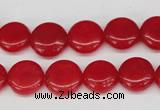 CCN476 15.5 inches 12mm flat round candy jade beads wholesale