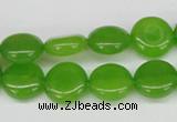 CCN481 15.5 inches 12mm flat round candy jade beads wholesale