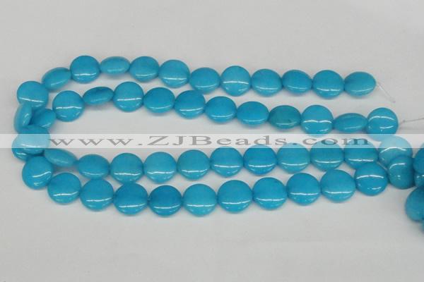 CCN490 15.5 inches 16mm flat round candy jade beads wholesale