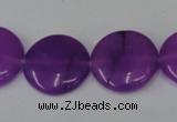 CCN501 15.5 inches 20mm flat round candy jade beads wholesale