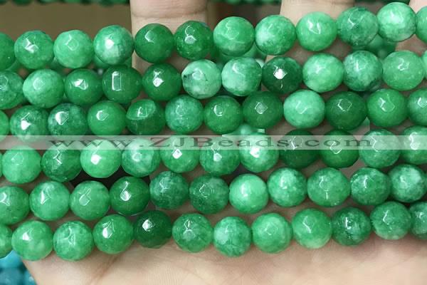 CCN5054 15.5 inches 8mm & 10mm faceted round candy jade beads